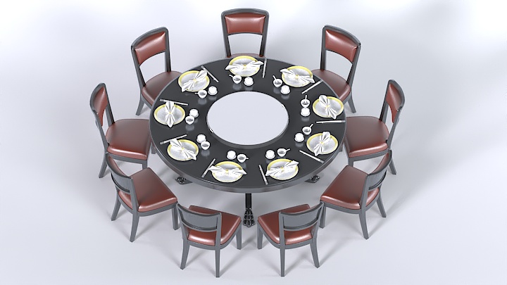 渲染模型_餐桌150