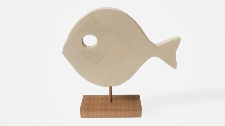 渲染模型_鱼摆件003