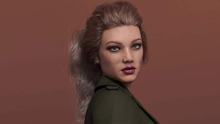 Daz3DPoser_女性头发013