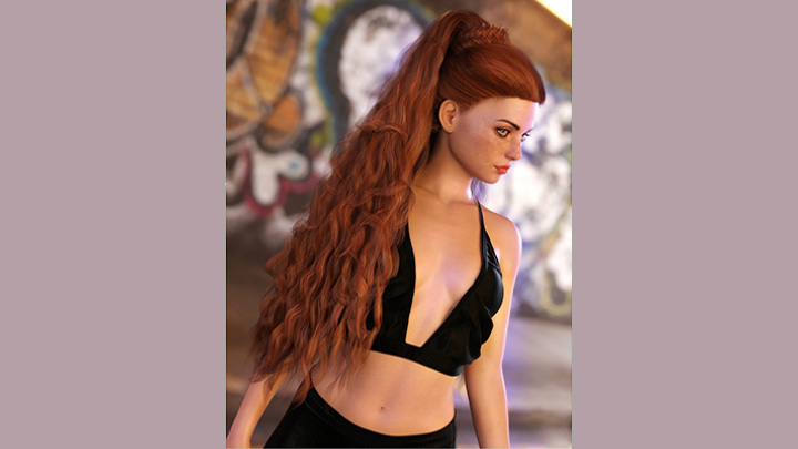 Daz3DPoser_女性头发022