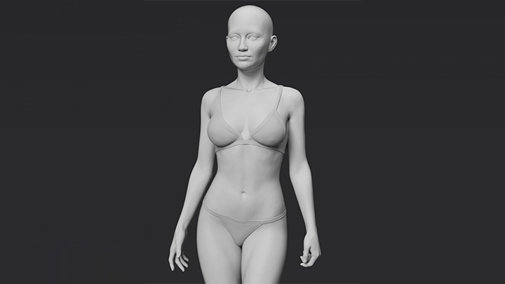 Daz3DPoser_女性白模002