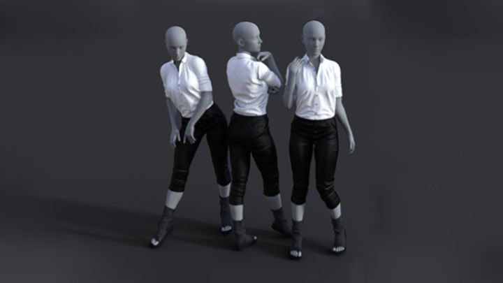 Daz3DPoser_女性白模005