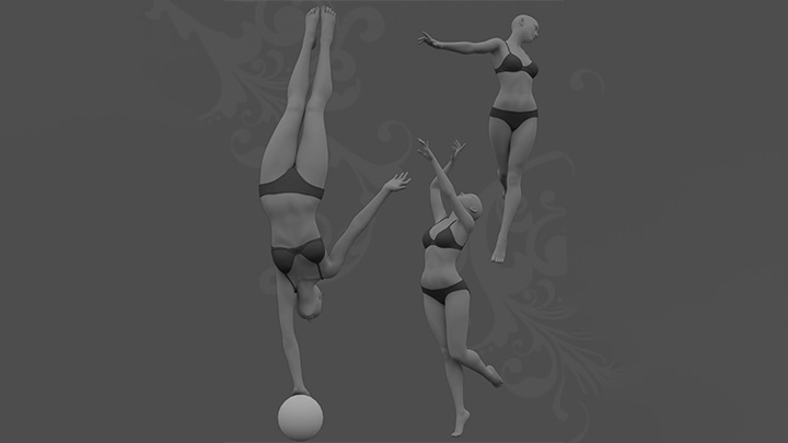 Daz3DPoser_女性白模008