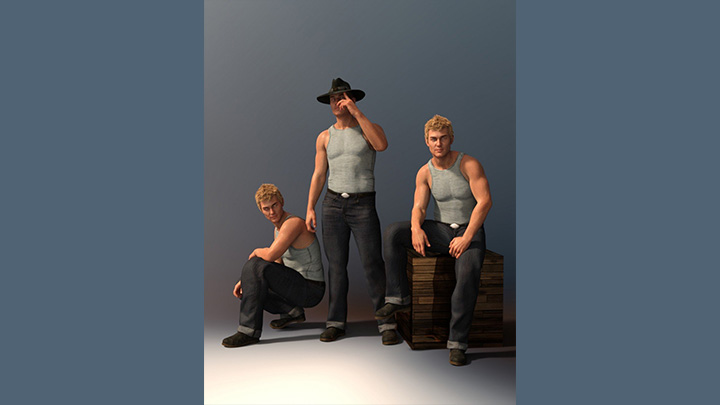 Daz3DPoser_男性人物206