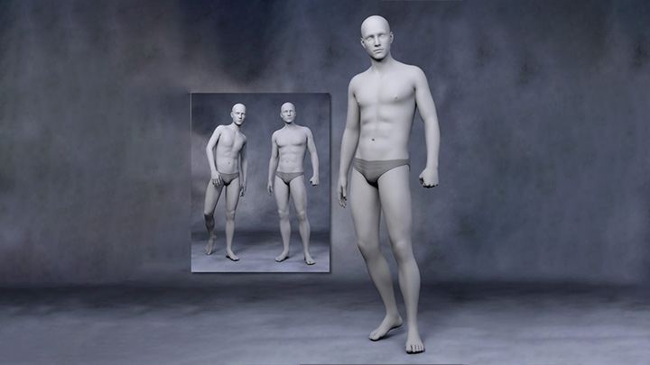 Daz3DPoser_男性白摸001