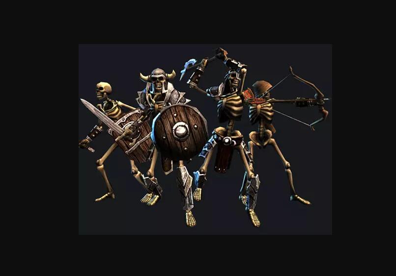 Dungeon Skeletons Pack v1.3手绘骷髅士兵