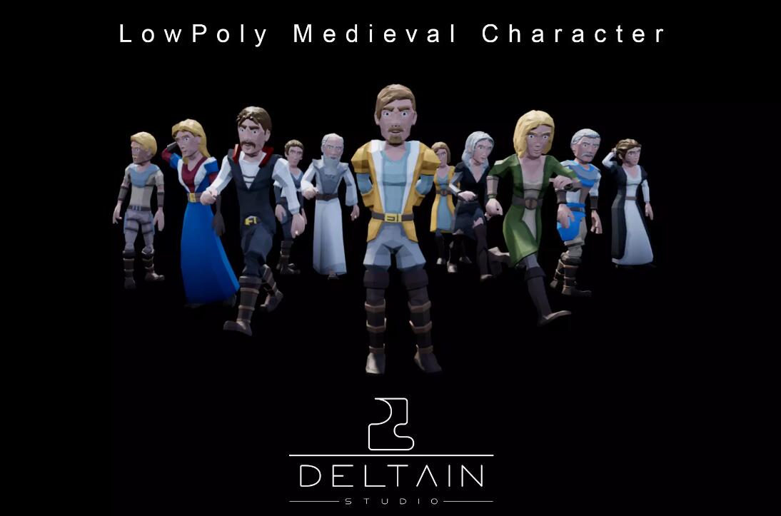 Medieval Lowpoly Characters v1.0卡通低模人物