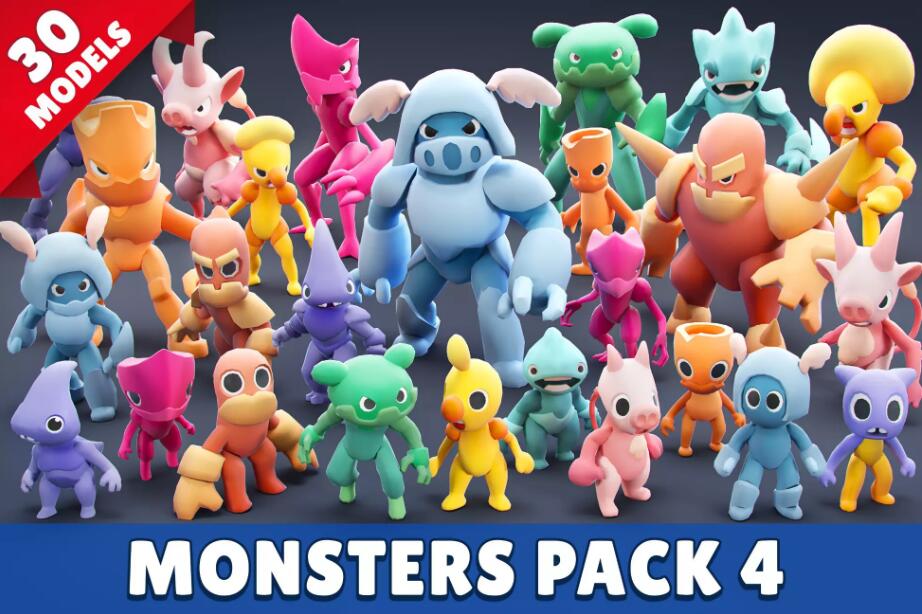 Monsters Pack 04 v1.0卡通小怪物