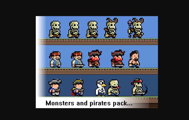Monsters and Pirates Pixel Art Pack V1像素角色