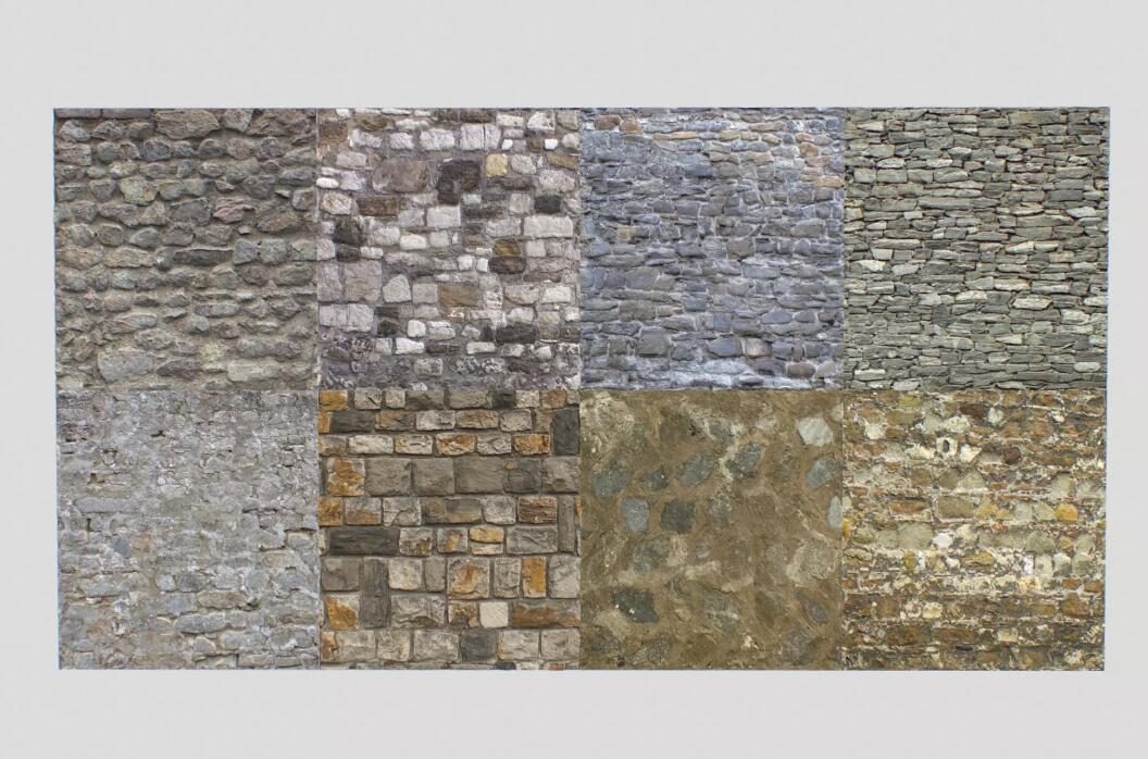 Stone Wall Texture Pack 01材质