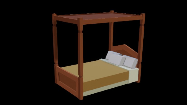 UE项目资源_模型资源_卡通_床029