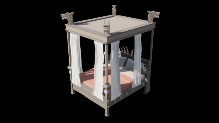 UE项目资源_模型资源_卡通_床031