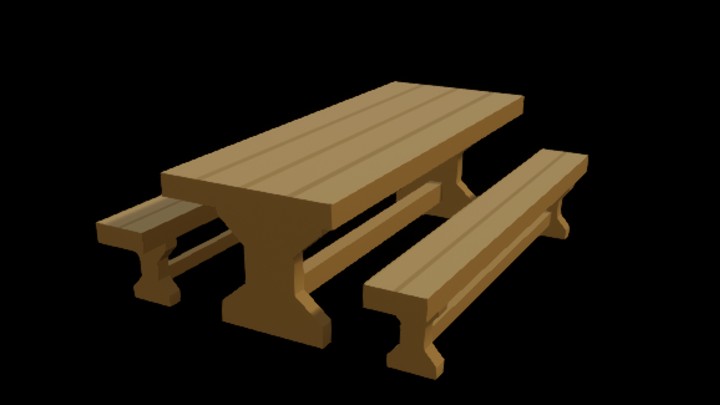 UE项目资源_模型资源_卡通_木桌椅001