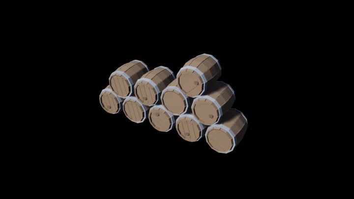 UE项目资源_模型资源_卡通_木桶044