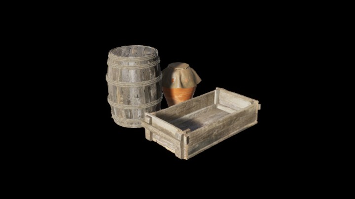 UE项目资源_模型资源_木桶组合005