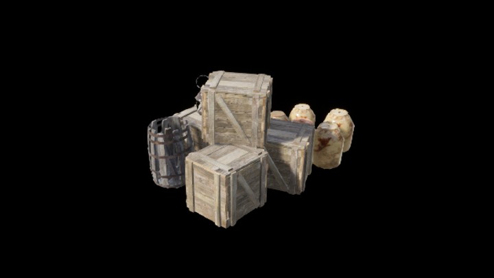 UE项目资源_模型资源_木箱组合033