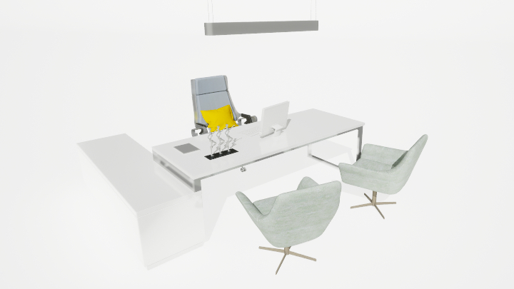 渲染模型_办公桌111