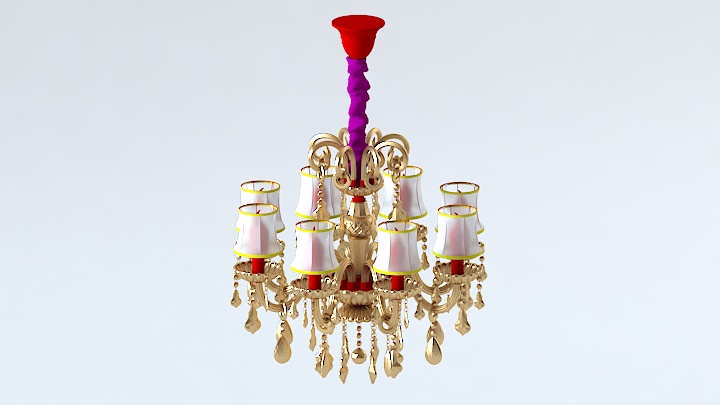 渲染模型_吊灯5464