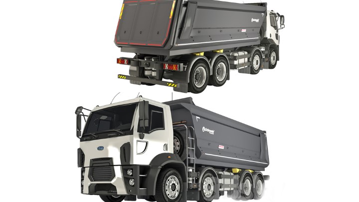 渲染模型_垃圾车002