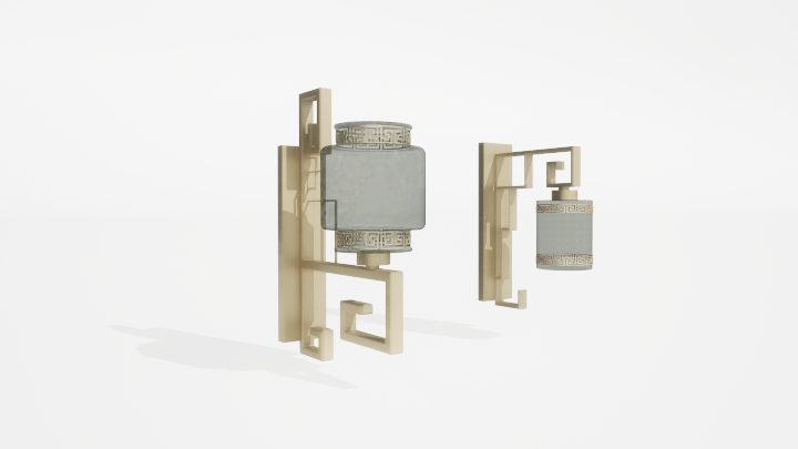 渲染模型_壁灯910