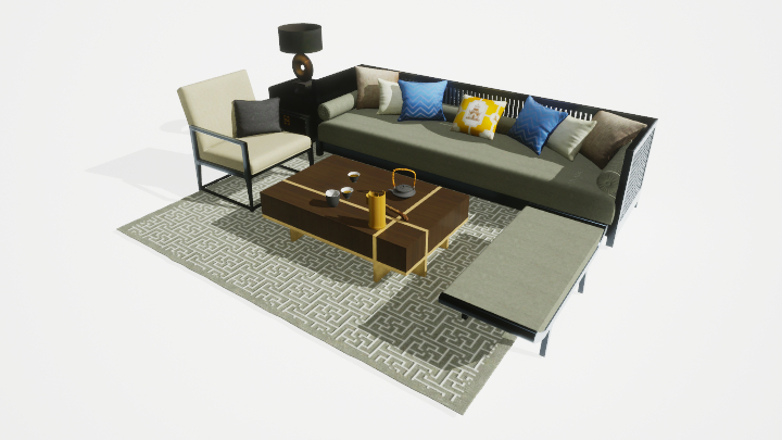 渲染模型_客厅099