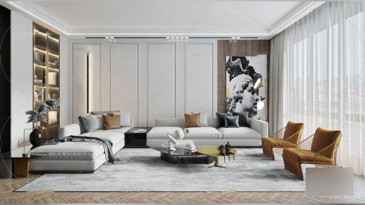 渲染模型_客厅软装019