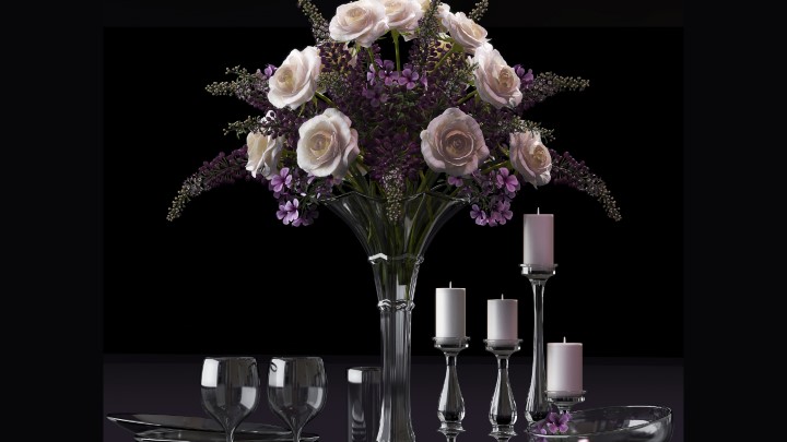 渲染模型_室内插花088