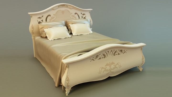 渲染模型_床2980