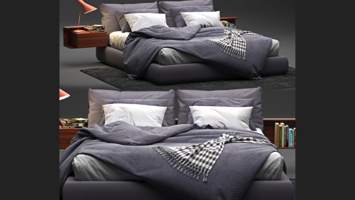 渲染模型_床2992