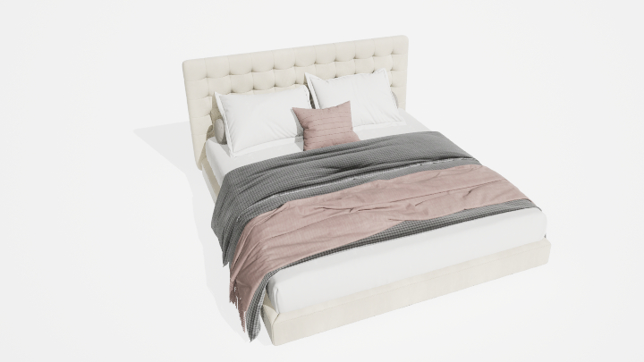 渲染模型_床3000