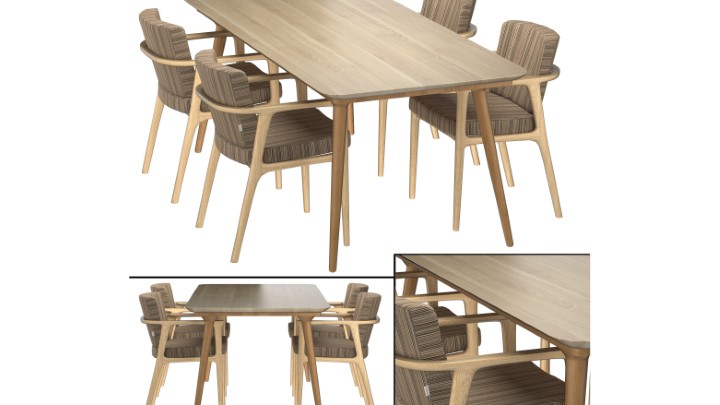 渲染模型_桌椅1274