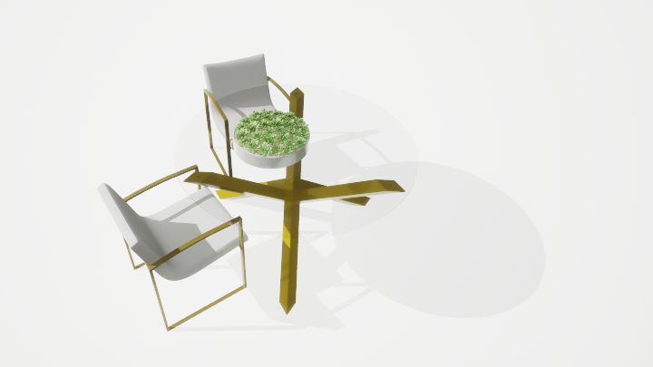 渲染模型_桌椅1295