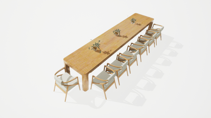 渲染模型_桌椅1300