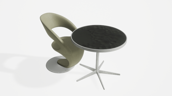 渲染模型_桌椅1302