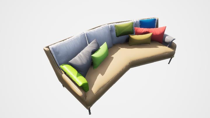 渲染模型_沙发8039