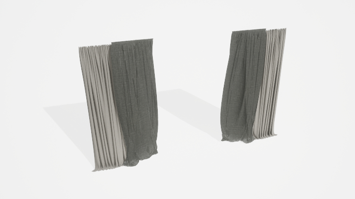 渲染模型_窗帘865