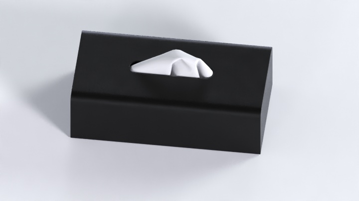 渲染模型_纸巾盒001