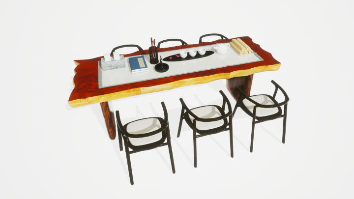 渲染模型_茶桌009