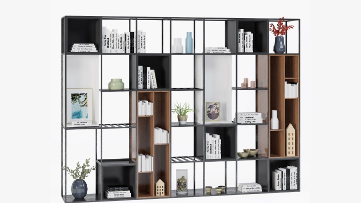 渲染模型_装饰货架001