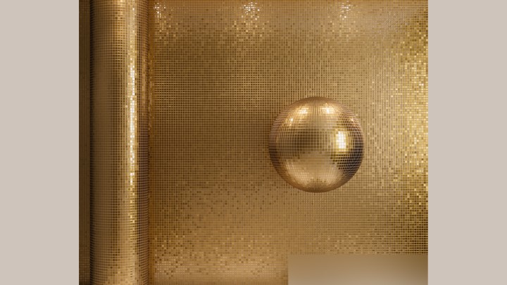 渲染模型_金色瓷砖001