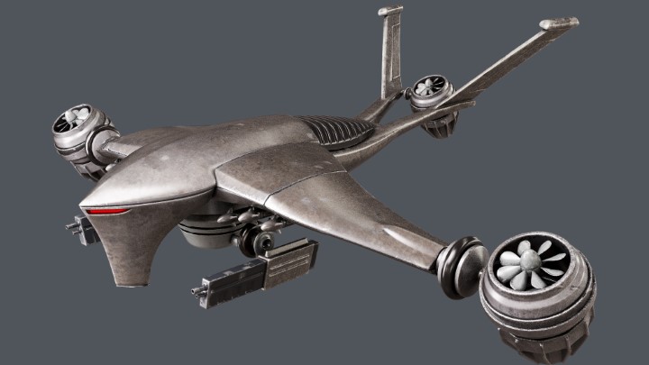 渲染模型_飞行器010