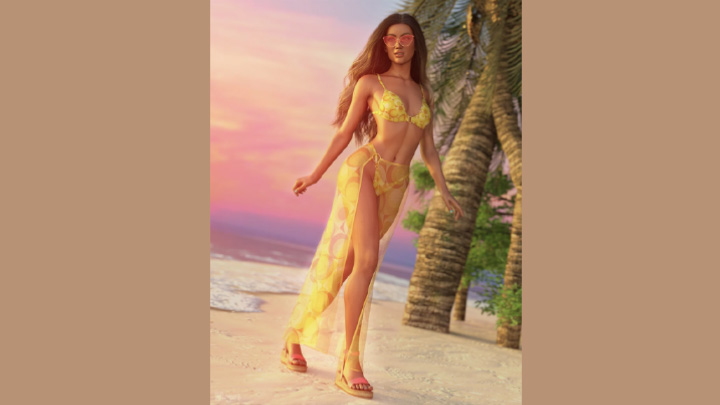 Daz3DPoser_沙滩美女010