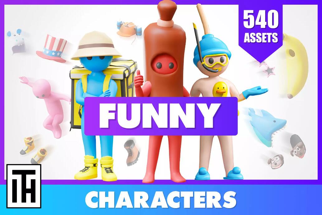 Funny Characters – Low Poly Asset Pack by ithappy v1.1 Repack URP卡通角色