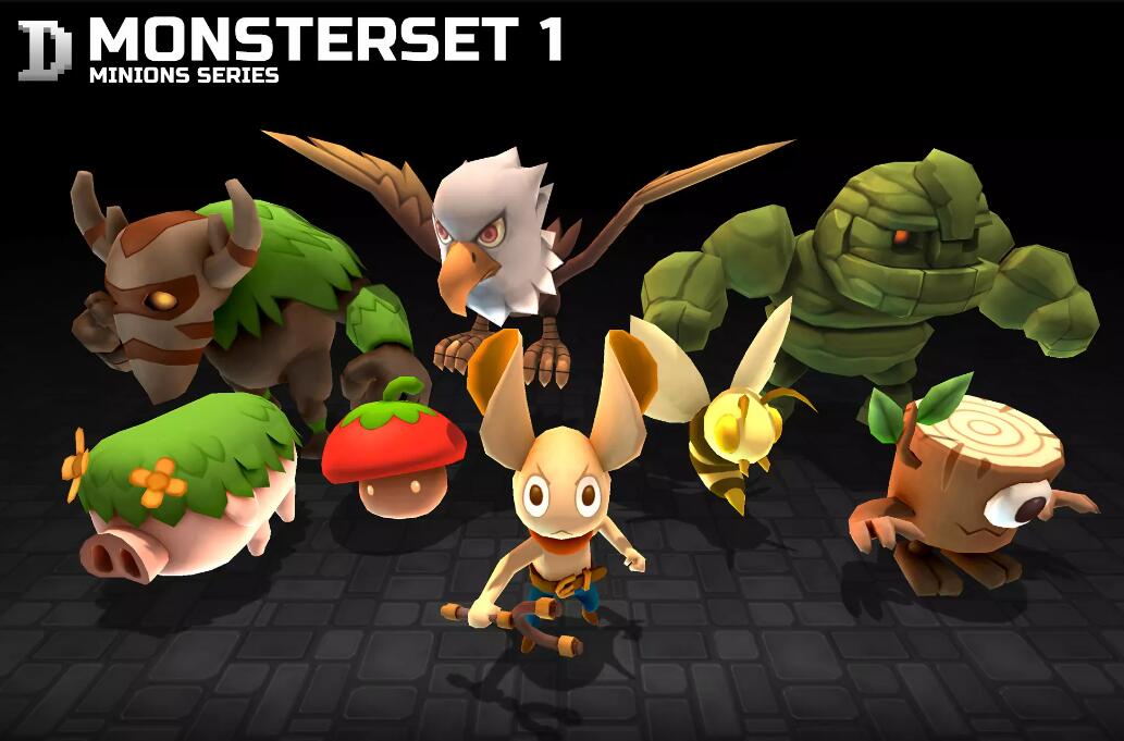 Minions Series – Monsterset 01 v1.5 Repack URP卡通角色
