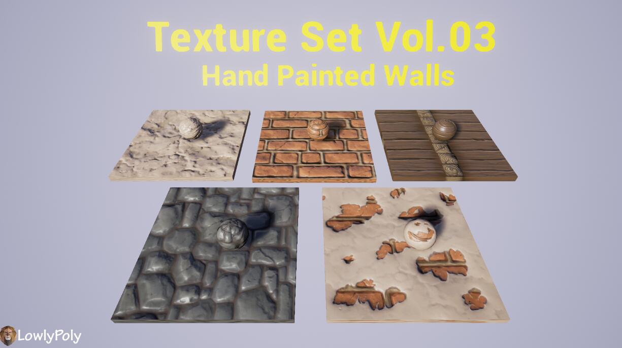 Walls Vol.3 – Hand Painted Texture Pack墙手绘材质