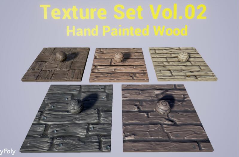 Wood Vol.2 – Hand Painted Texture Pack木纹手绘材质