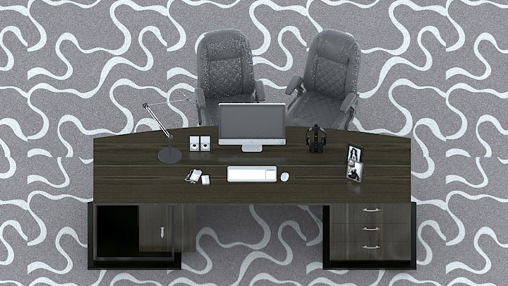 渲染模型_办公桌140