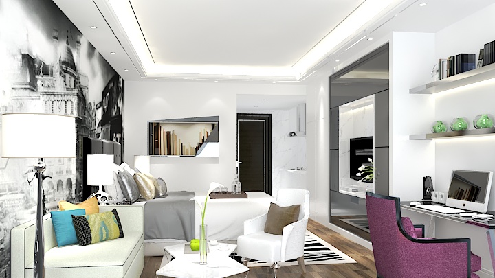 渲染模型_卧室033