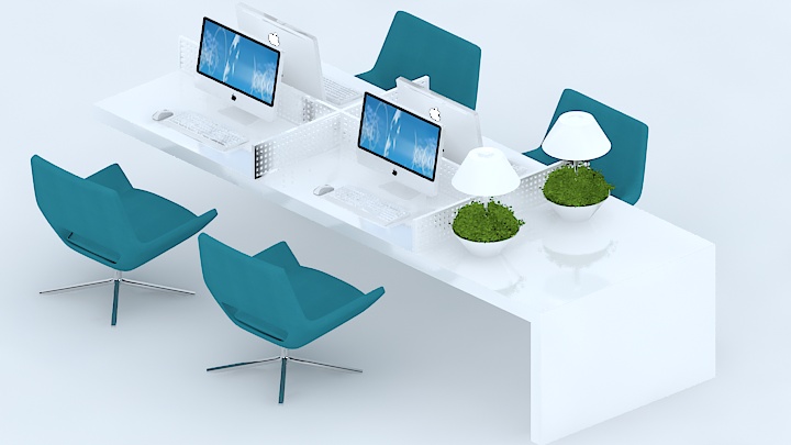 渲染模型_工位001