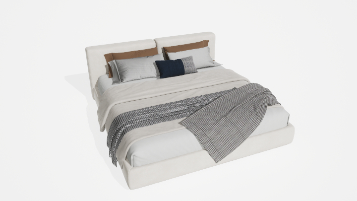 渲染模型_床3006